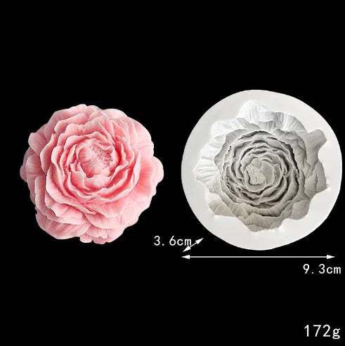 Big Peony Handmade Soap Silicone Mold for Aromatherapy